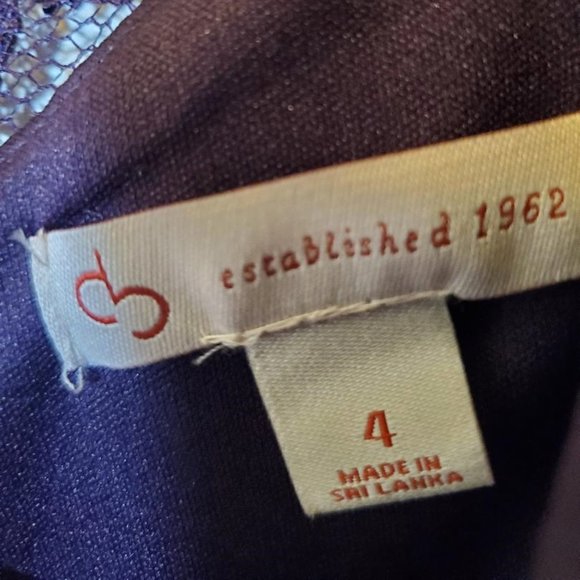 CB Established 1962 Eggplant Dress Size4 - Picture 4 of 7